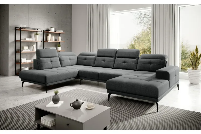 Devender Soffa m. Divan och Schäslong - Mörkgrå (Art.nr 1565338) — Mörkgrå