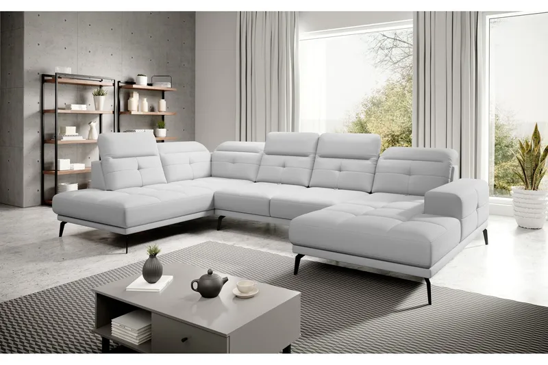 Devender Soffa m. Divan och Schäslong - Vit (Art.nr 1565127) — Vit