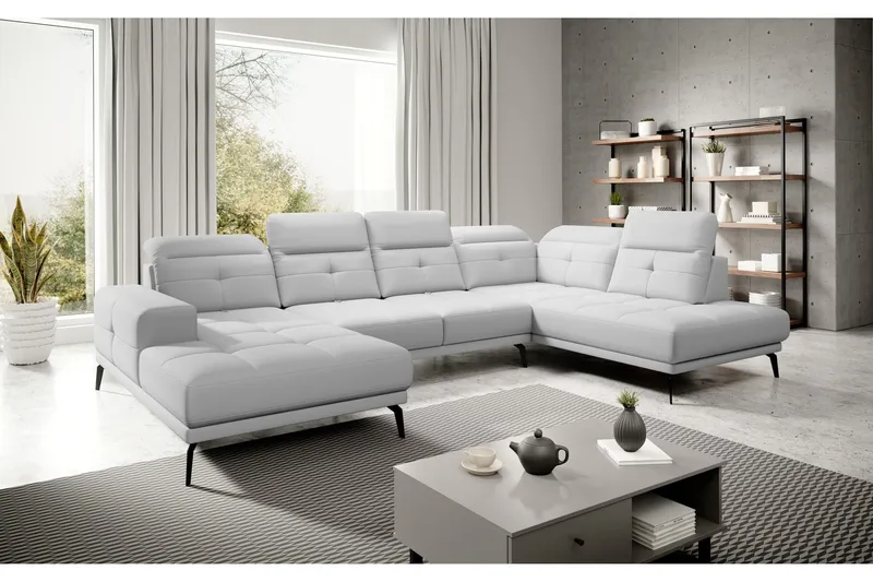 Devender Soffa m. Divan och Schäslong - Vit (Art.nr 1565109) — Vit