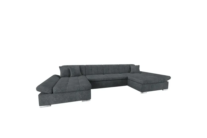 Dewitt Bäddsoffa Dubbelschäslong 4-sits i Bouclé - Grå — Grå