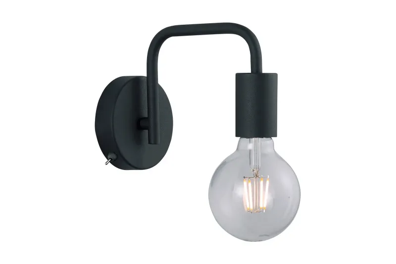 Diallo vägglampa E27 mattsvart - Matt svart — Trio Lighting