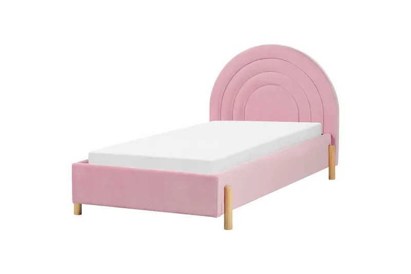 Diantha Sängram 90x200 cm - Rosa/Ljust trä — Rosa/Ljust trä