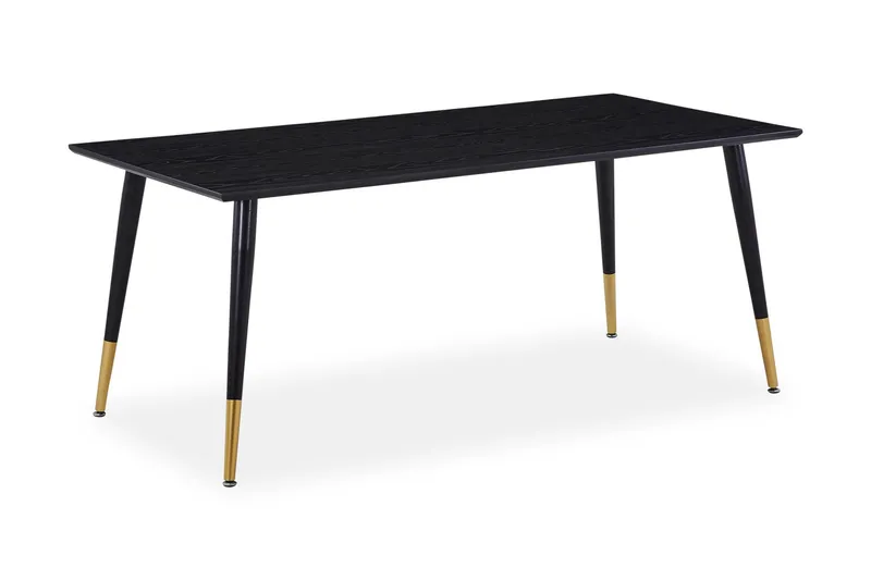 Dipp Matbord 180 cm - Svart/Mässing — Venture Home