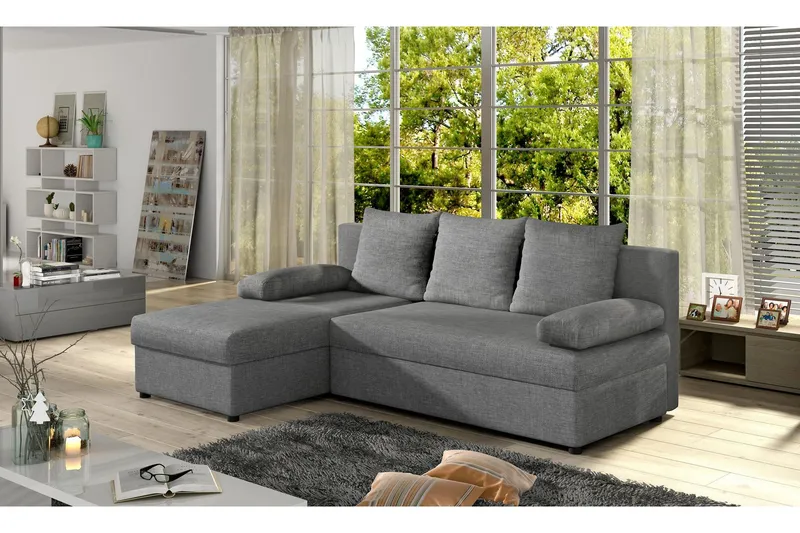 Dirk Bäddsoffa med Divan - Grå (Art.nr 695985) — Grå