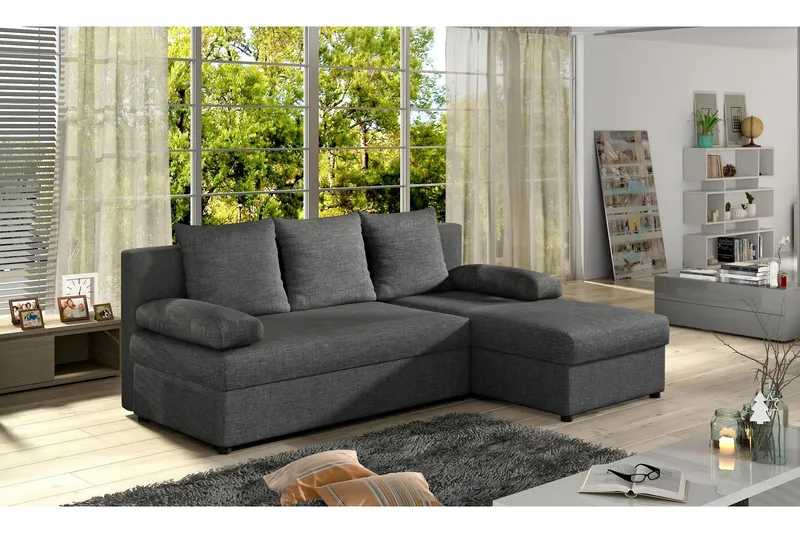 Dirk Bäddsoffa med Divan - Grå (Art.nr 695693) — Grå