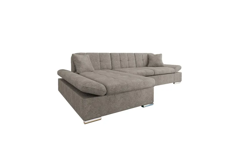Djerra Bäddsoffa med Schäslong 3-sits i Bouclé - Grå (Art.nr 3079766) — Grå