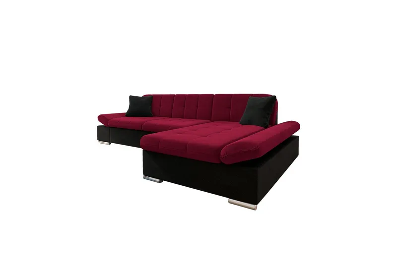 Djerra Soffa med Divan 3-sits - Röd/Svart (Art.nr 3068960) — Röd/Svart