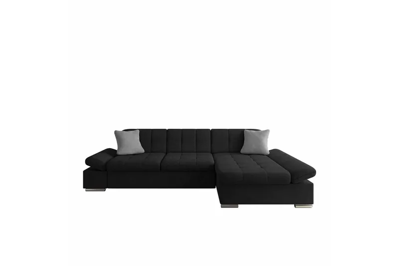 Djerra Soffa med Divan 3-sits - Svart/Grå (Art.nr 3068712) — Svart/Grå