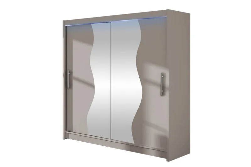 Dravon Garderob m. Spegel 180x215 cm - Beige — Beige