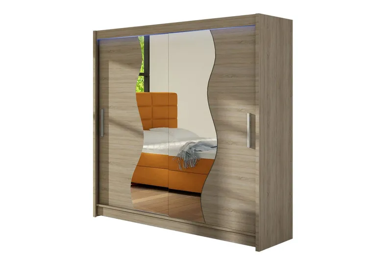 Dravon Garderob med Spegel 180x215 cm - Beige — Beige