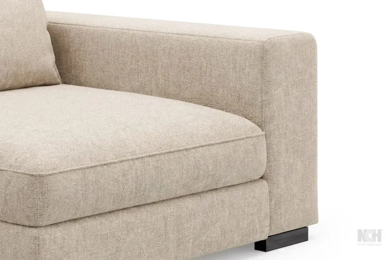 Dubai Armstöd Höger i Tyg - Beige — Scandinavian Choice