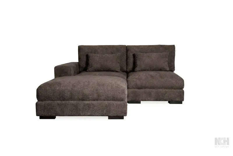 Dubai Divansoffa Vänster - Mörkbrun — Scandinavian Choice