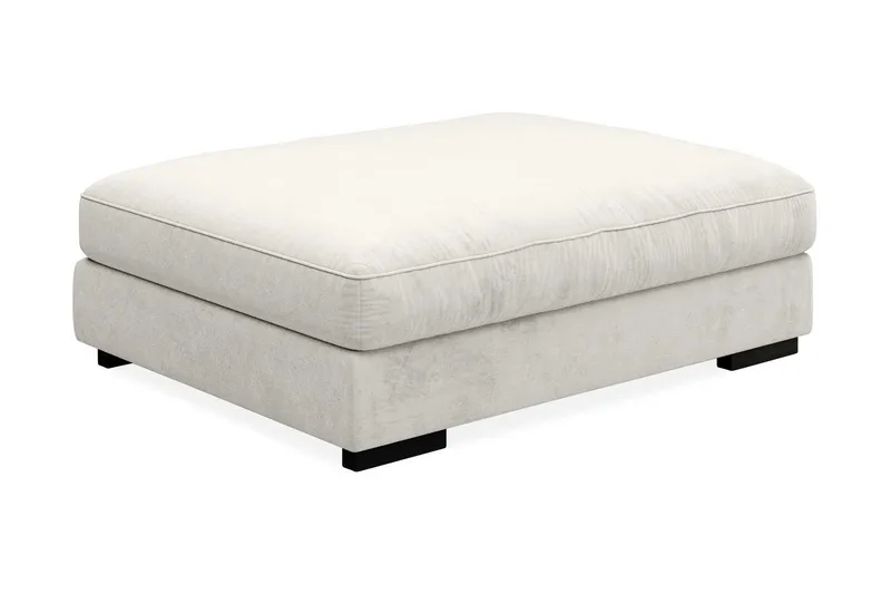 Dubai Fotpall Sammet - Vit — Scandinavian Choice