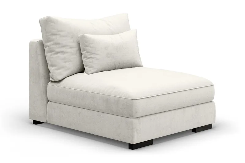 Dubai Mittmodul Sammet - Vit — Scandinavian Choice
