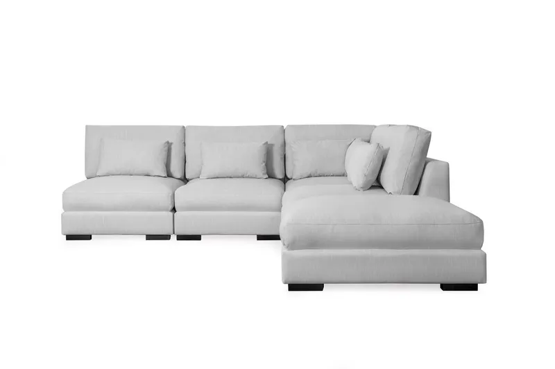 Dubai Schäslongsoffa Vänster - Ljusgrå — Scandinavian Choice
