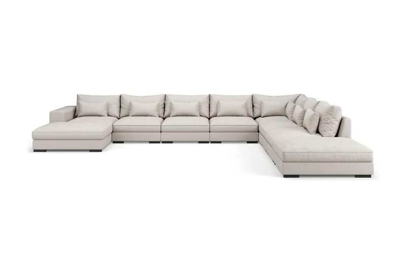 Dubai U-modulsoffa Large med Divan Vänster - Beige (Art.nr 281064) — Scandinavian Choice