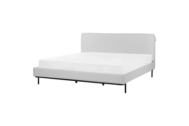 Dubbelsäng Corio med lamellram Grå-Svart, 180x200 cm - Grå-Svart, 180x200 cm — Grå-Svart, 180x200 cm