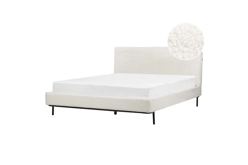 Dubbelsäng Corio med lamellram Vit-Svart, 160x200 cm - Vit-Svart, 160x200 cm — Vit-Svart, 160x200 cm