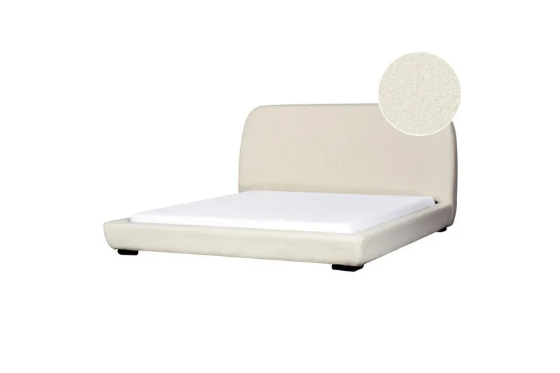 Dubbelsäng Roisel med lamellram 180x200, Bouclé - 180x200, Bouclé — 180x200, Bouclé