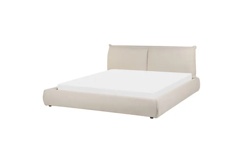 Dubbelsäng Vinay med lamellram Beige, 180x200 cm - Beige, 180x200 cm — Beige, 180x200 cm