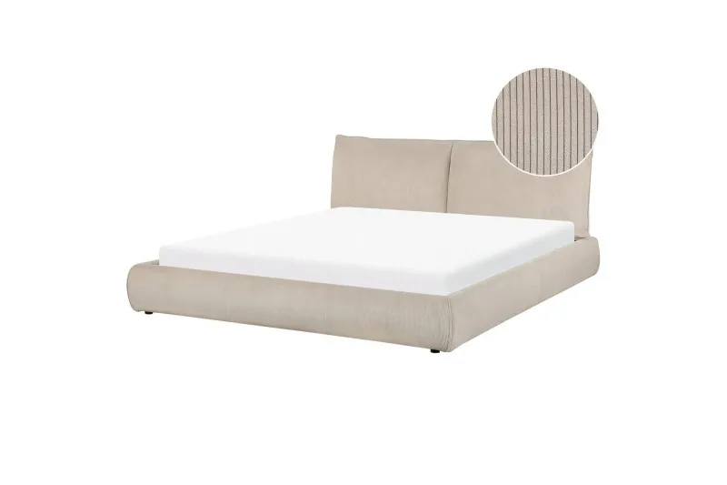 Dubbelsäng Vinay med lamellram Taupe, 180x200 cm - Taupe, 180x200 cm — Taupe, 180x200 cm