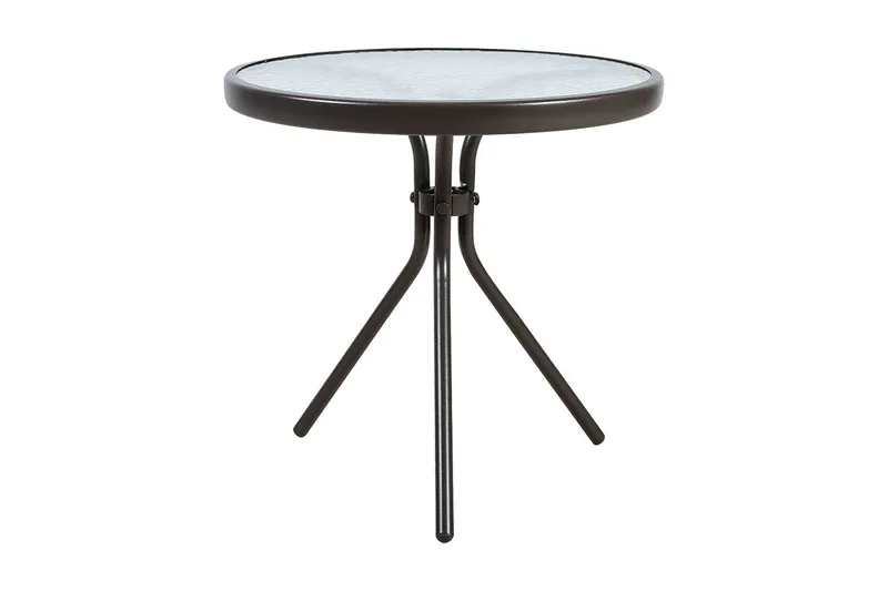Dublin Runt Cafébord och Bistrobord Utomhus 50 cm Glas - Brun — Brun