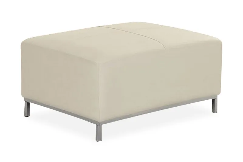 Dugard Fotpall - Beige/Läder — Beige/Läder