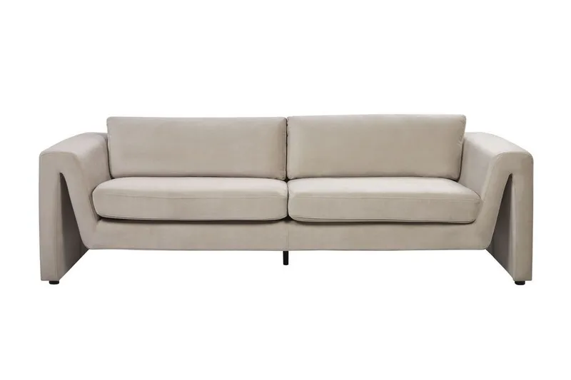 Durran Soffa 3-sits - Taupe/Svart — Taupe/Svart