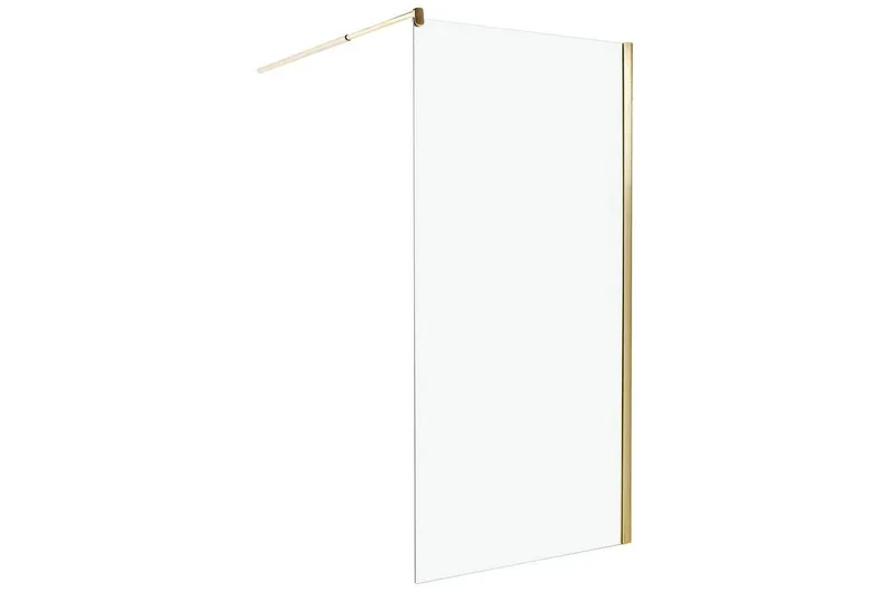Duschskärm Ahaus Transparent/guld, 100x100x190 cm - Transparent/guld, 100x100x190 cm — Transparent/guld, 100x100x190 cm