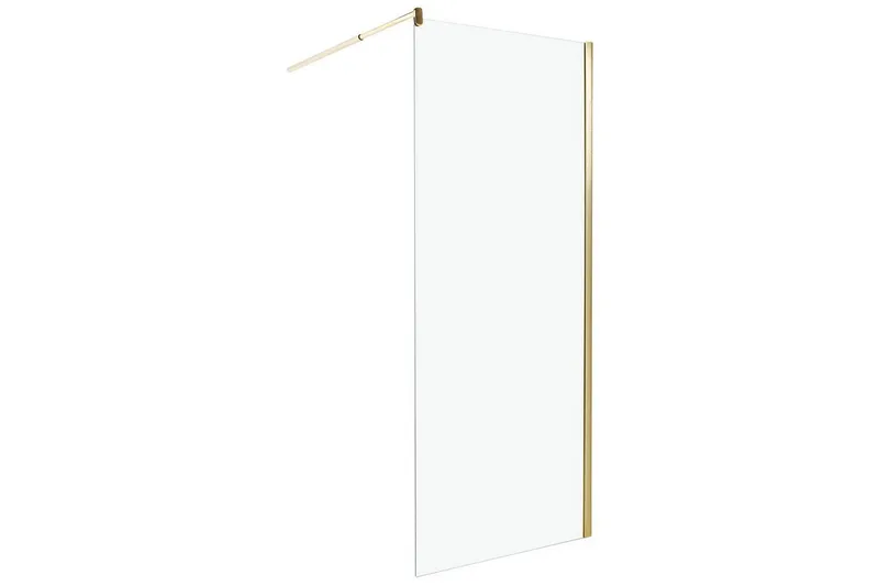 Duschskärm Ahaus Transparent/guld, 80x80x190 cm - Transparent/guld, 80x80x190 cm — Transparent/guld, 80x80x190 cm