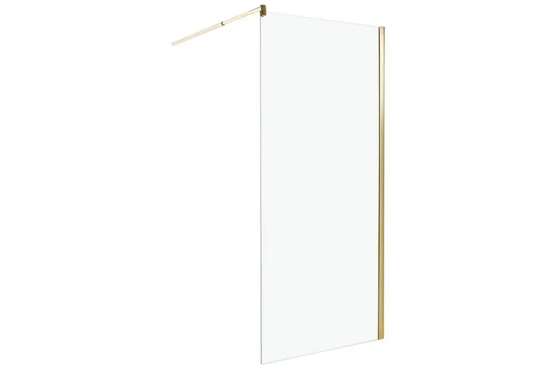 Duschskärm Ahaus Transparent/guld, 90x90x190 cm - Transparent/guld, 90x90x190 cm — Transparent/guld, 90x90x190 cm
