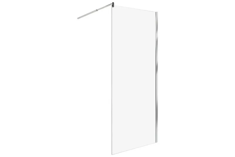 Duschskärm Ahaus Transparent/Silver, 80x80x190 cm - Transparent/Silver, 80x80x190 cm — Transparent/Silver, 80x80x190 cm