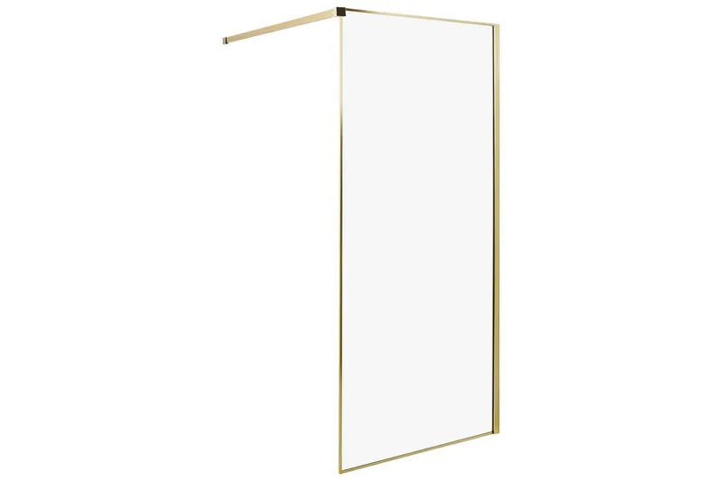 Duschskärm Waspam Transparent/guld, 90x90x190 cm - Transparent/guld, 90x90x190 cm — Transparent/guld, 90x90x190 cm