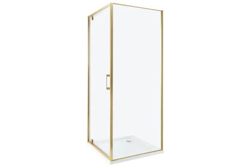 Duschväggar Darli Transparent/guld, 70x70x185 cm - Transparent/guld, 70x70x185 cm — Transparent/guld, 70x70x185 cm