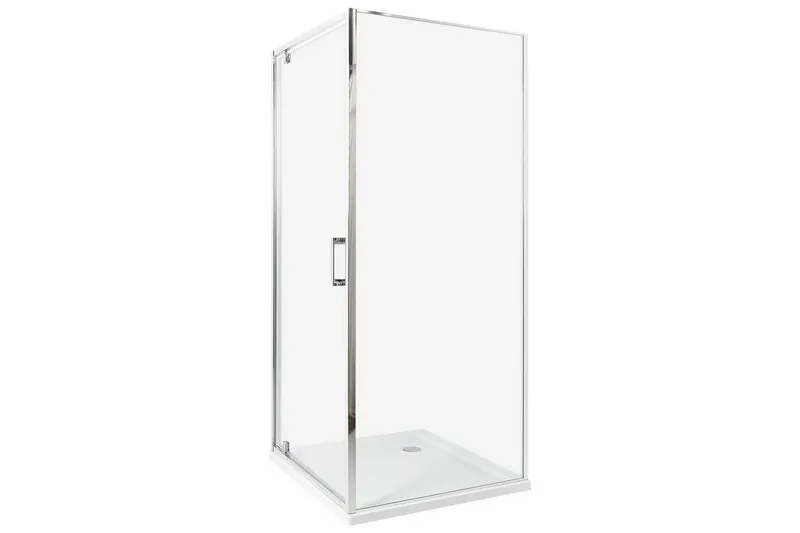 Duschväggar Darli Transparent/Silver, 80x80x185 cm - Transparent/Silver, 80x80x185 cm — Transparent/Silver, 80x80x185 cm