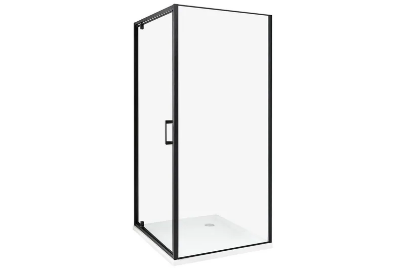 Duschväggar Darli Transparent/svart, 90x90x185 cm - Transparent/svart, 90x90x185 cm — Transparent/svart, 90x90x185 cm