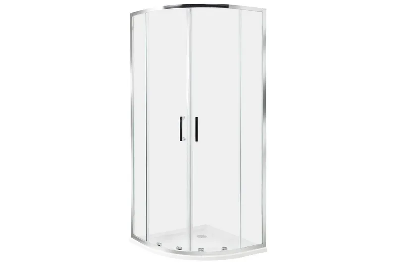 Duschväggar Jukatan Transparent/Silver, 80x80x185 cm - Transparent/Silver, 80x80x185 cm — Transparent/Silver, 80x80x185 cm