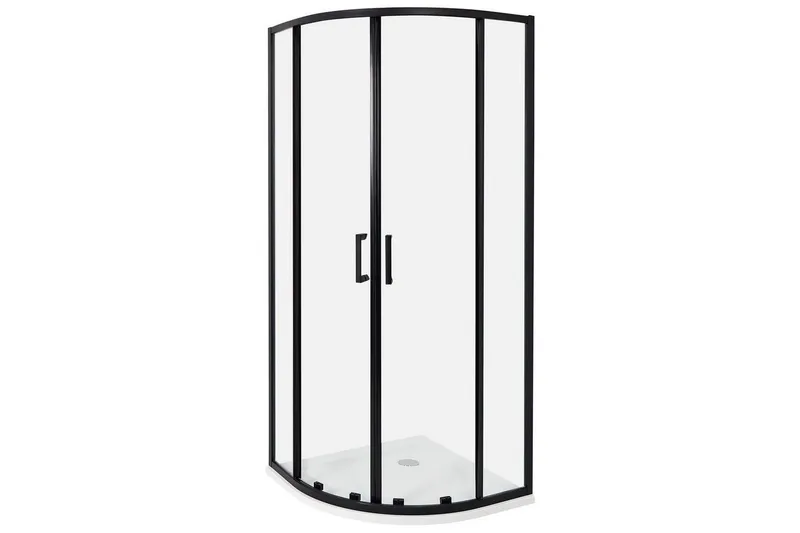 Duschväggar Jukatan Transparent/svart, 80x80x185 cm - Transparent/svart, 80x80x185 cm — Transparent/svart, 80x80x185 cm