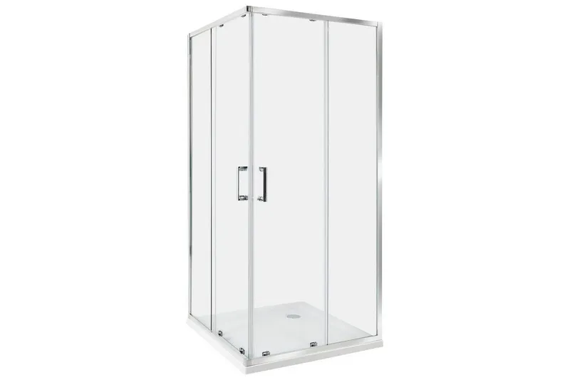 Duschväggar Tela Transparent/Silver, 90x90x185 cm - Transparent/Silver, 90x90x185 cm — Transparent/Silver, 90x90x185 cm