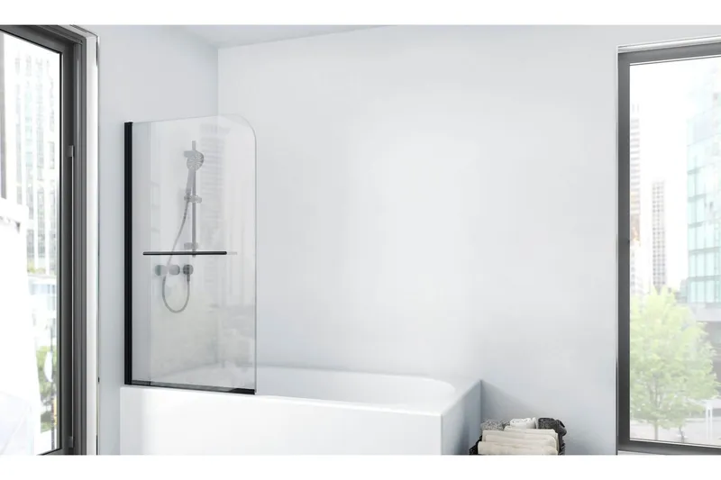 Dusserud Duschvägg 75x140 cm - Svart — Svart