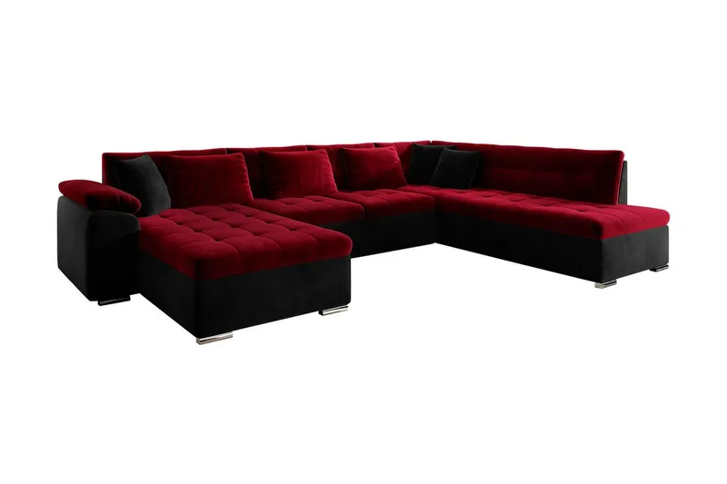Dynir 4-sits Bäddsoffa - Röd/Svart (Art.nr 1336250) — Röd/Svart