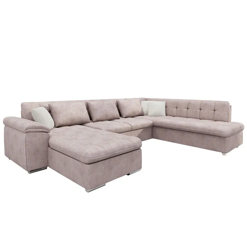 Dynir Bäddsoffa med Divan och Schäslong 5-sits - Rosa (Art.nr 3111400) — Rosa