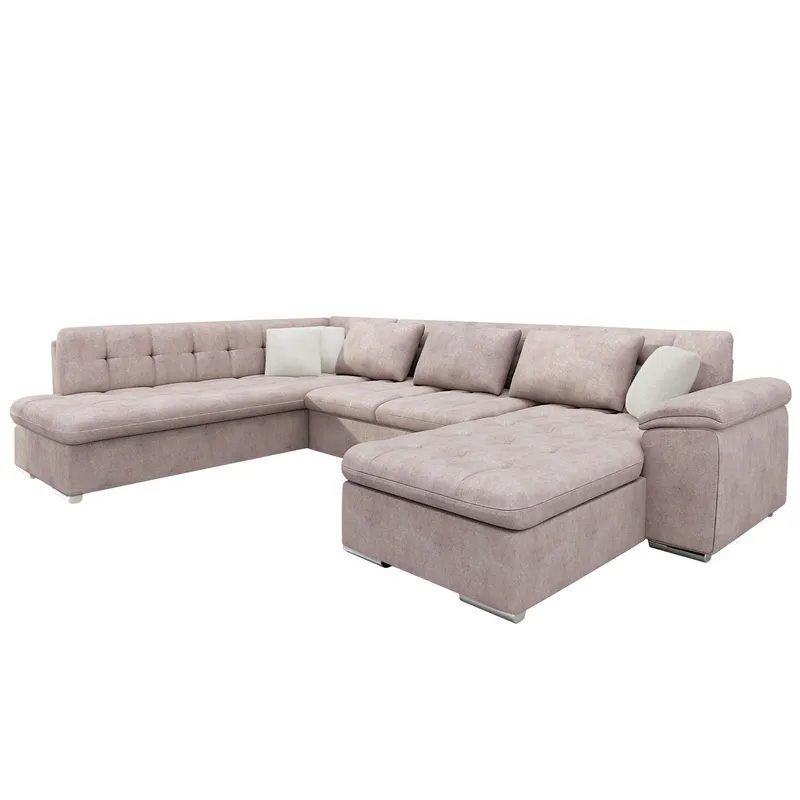 Dynir Bäddsoffa med Divan och Schäslong 5-sits - Rosa (Art.nr 3111405) — Rosa