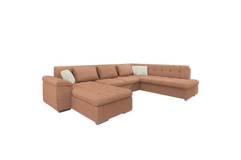 Dynir Soffa med Divan och Schäslong 4-sits - Brun/Beige (Art.nr 3068922) — Brun/Beige