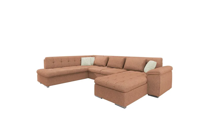 Dynir Soffa med Divan och Schäslong 4-sits - Brun/Beige (Art.nr 3068954) — Brun/Beige