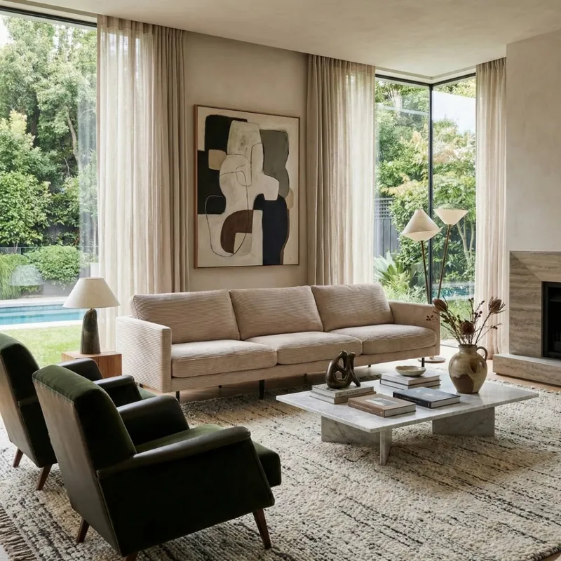 Eden 3-sits soffa  Beige Manchester | Modern design med avtagbara dynor — outl1.se