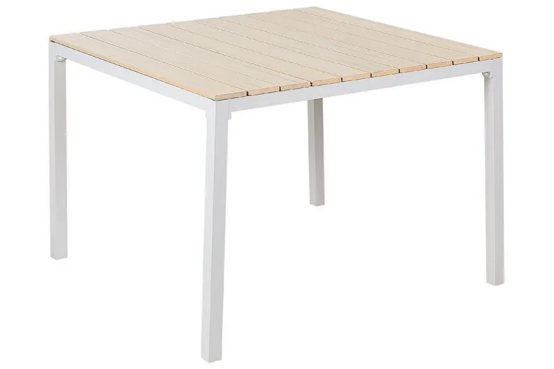 Edmundston Matbord Utomhus 95x95 cm - Beige/Vit — Beige/Vit