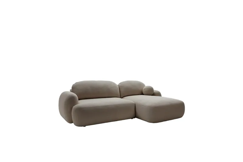 Efrem Bäddsoffa med Divan 3-sits i Bouclé - Brun (Art.nr 3079155) — Brun