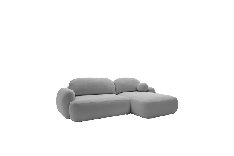 Efrem Bäddsoffa med Divan 3-sits i Bouclé - Ljusgrå (Art.nr 3079153) — Ljusgrå