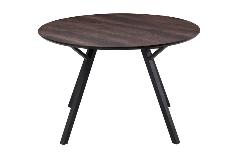 Eirys Runt Matbord 120 cm - Brun / Svart — Brun / Svart